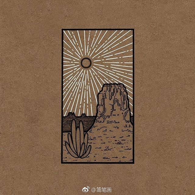 黑白风景小插画(by:elle_lna)