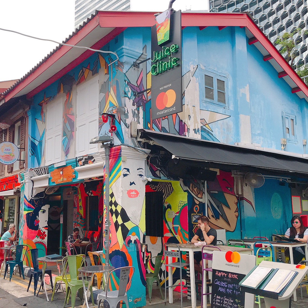 新加坡哈芝巷超多可爱的涂鸦和3D墙绘|3D|哈芝|墙绘_新浪新闻