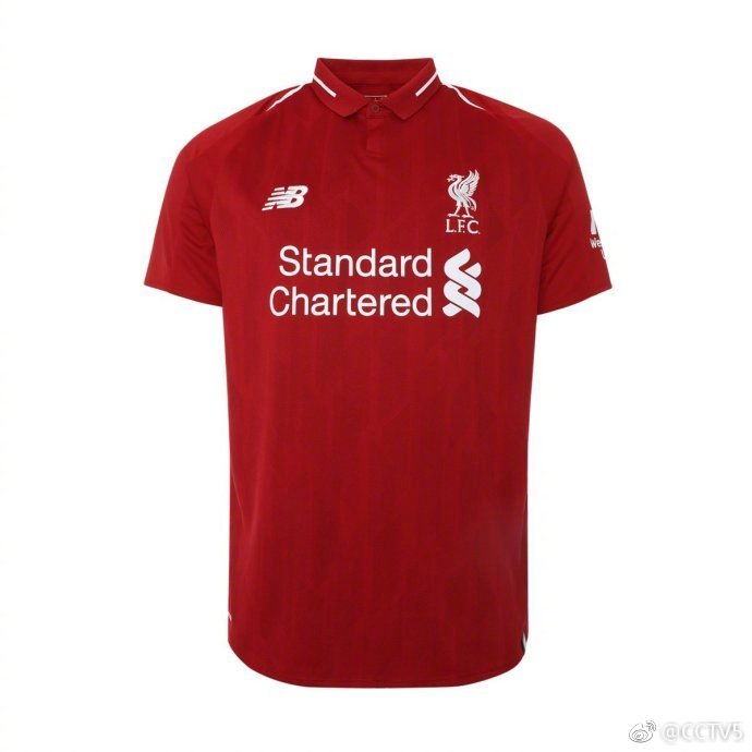 利物浦官方发布18\/19赛季主场球衣