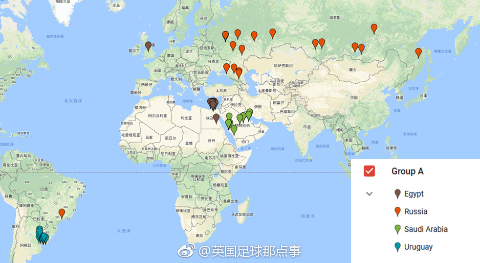 外国球迷制作的俄罗斯世界杯32强所有736名球