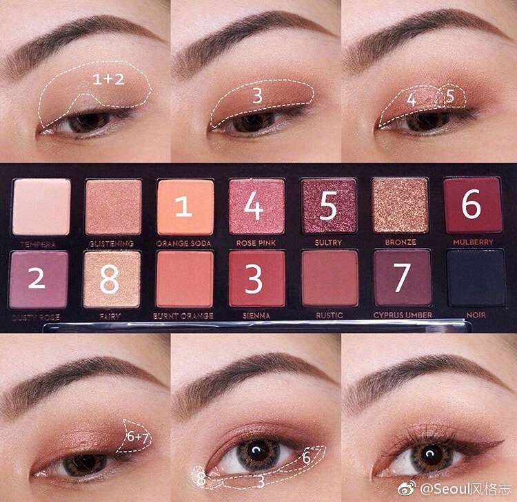 anastasia beverly hills眼影盘画出的多种眼影搭配,每天都不重样.