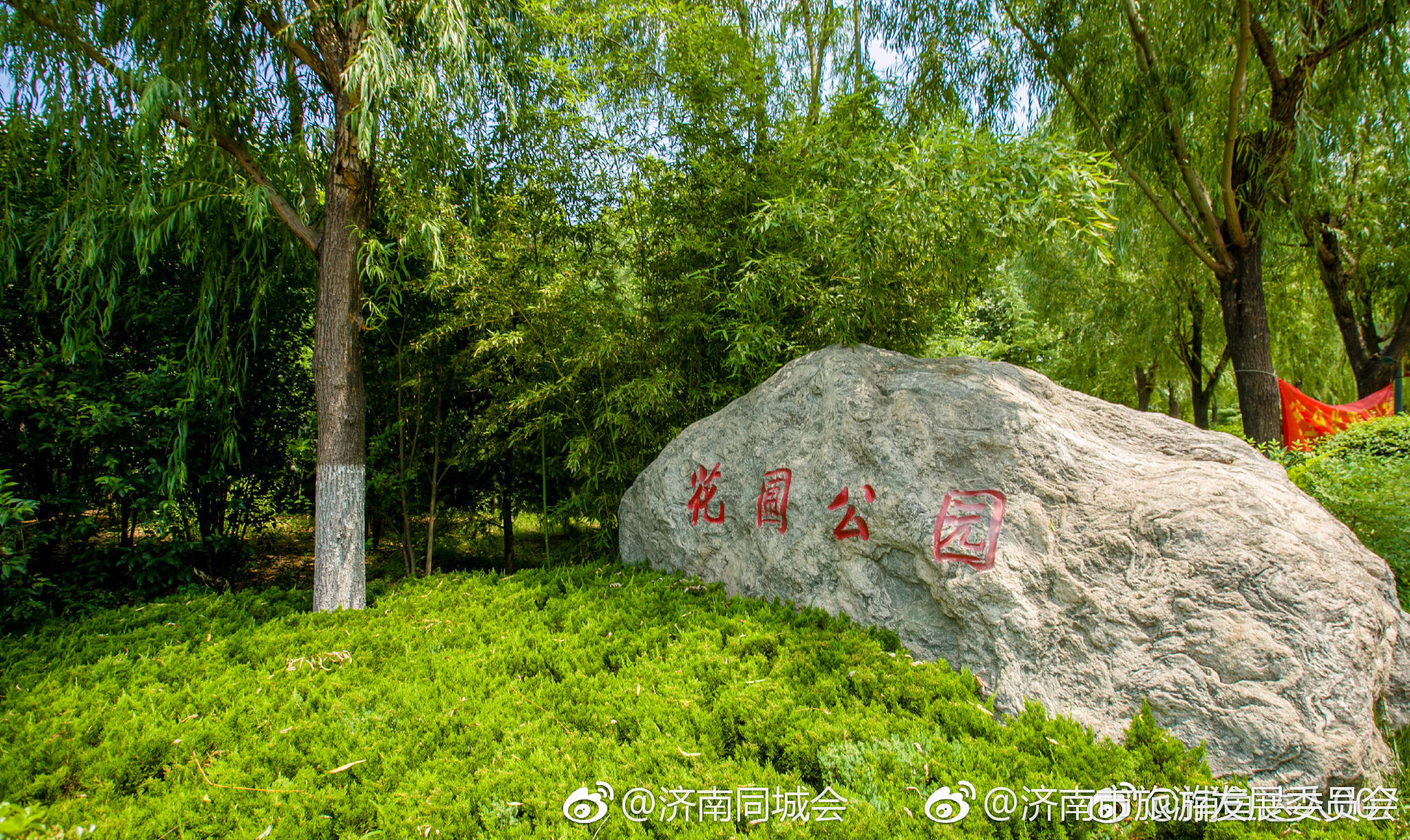 苗圃公园环境幽静,植被茂盛,是济南市区西部市民休闲娱乐好去处