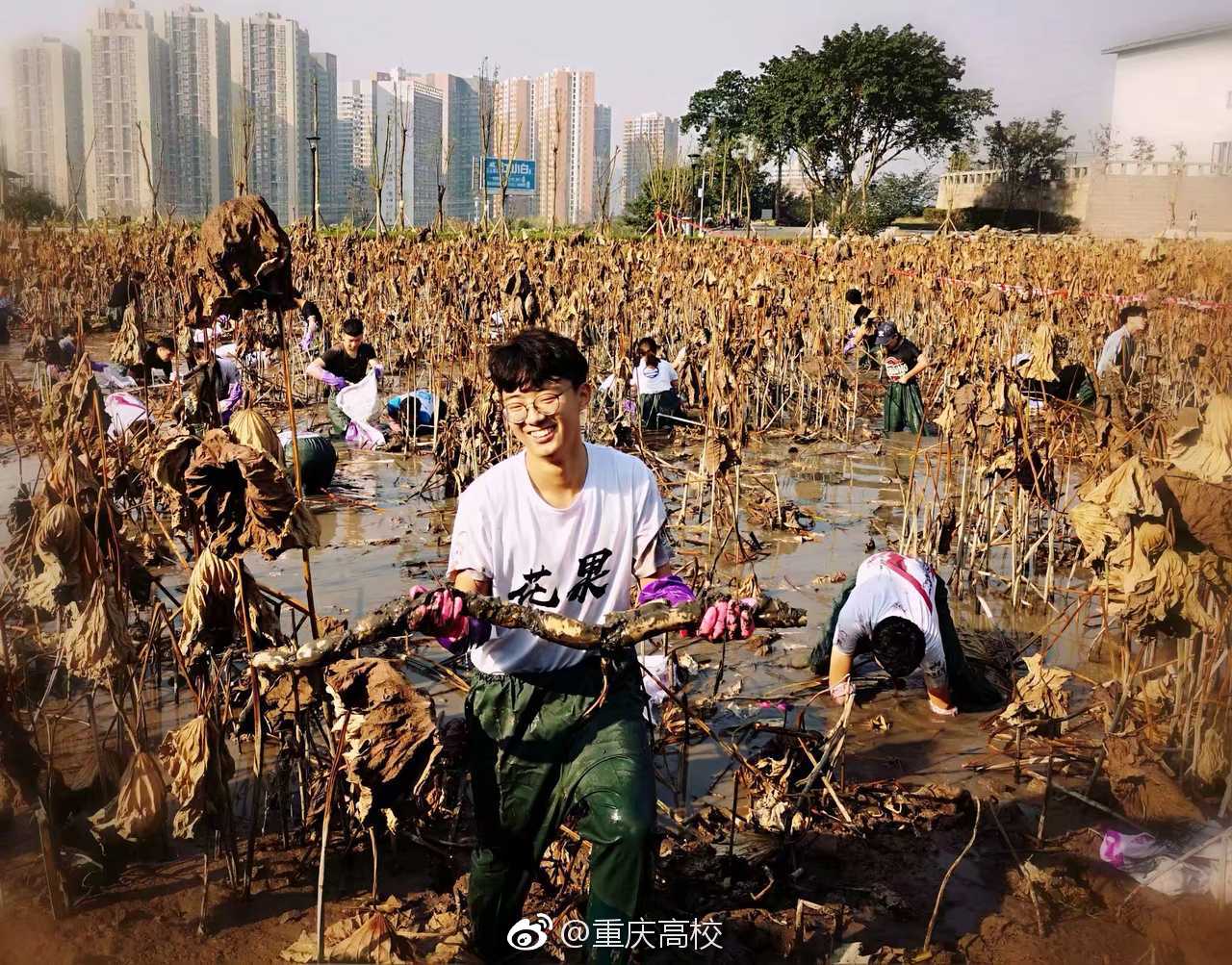 网友投稿,昨天,重庆邮电大学移通学院的师生们