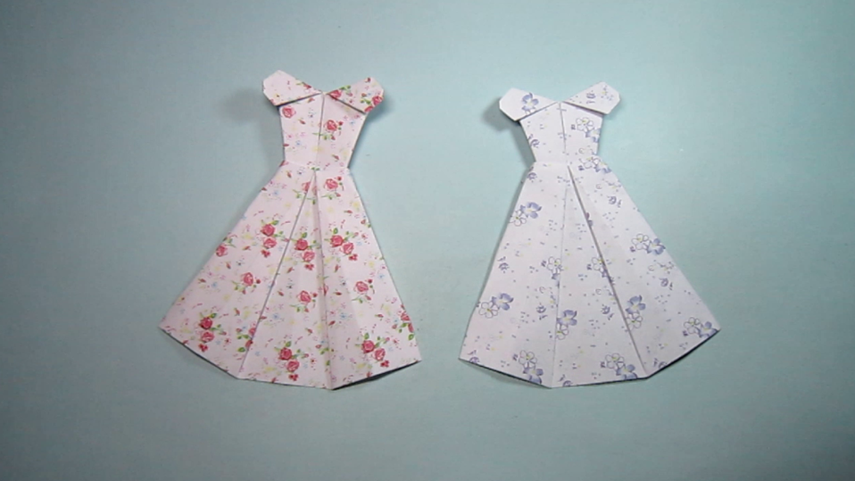 简单折纸裙子婚纱_简单折纸(3)