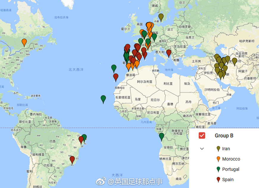 外国球迷制作的俄罗斯世界杯32强所有736名球