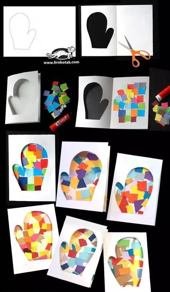 幼儿园手工之卡纸粘贴画: 超级有创意, 小班到大班的玩法都有