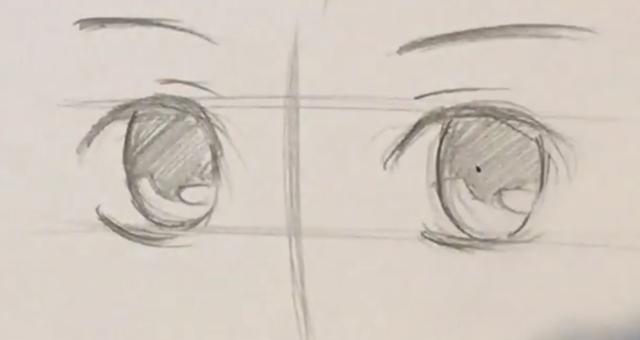 手把手教你绘画动漫人物眼睛(六)如何快速画出两只不同类型双眼