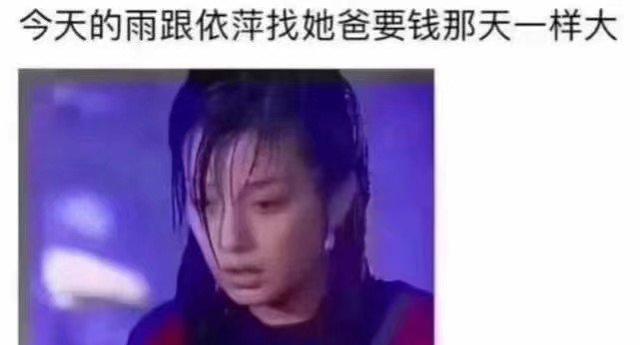 今天的雨，下的跟依萍她爸要钱那天一样大「下雨表情包」