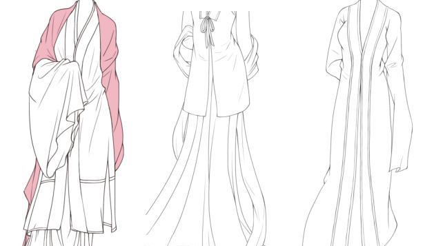 古风衣服100种画法_古风衣服100种画法女