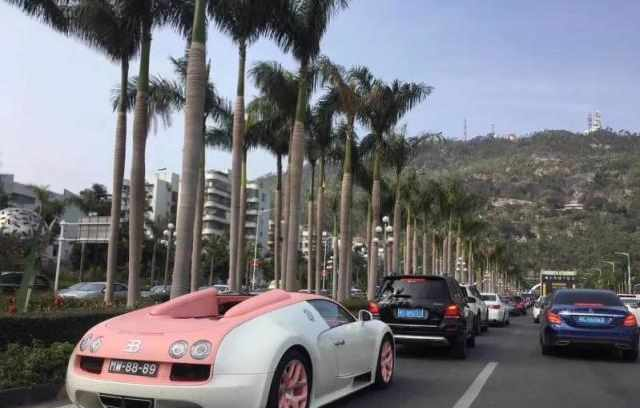 路边偶遇一辆罕见布加迪超跑，网友：车主身价不会低于十亿！