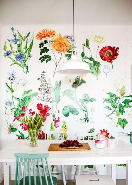 最爱大自然:精致花卉家居墙体彩绘|大自然|墙绘|彩绘_新浪新闻