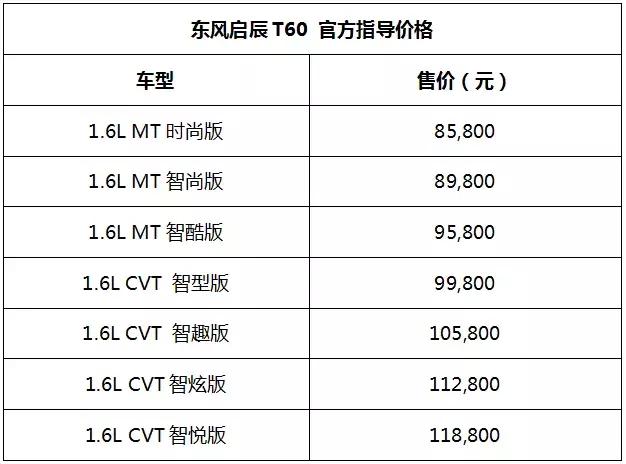 有温度的智趣交互，东风启辰T60上市售8.58万-11.88万元
