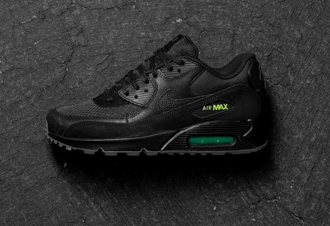 airmax90黑绿,airmax90绿色 air max90将迎来新配色, 纯黑荧光绿即将发售.