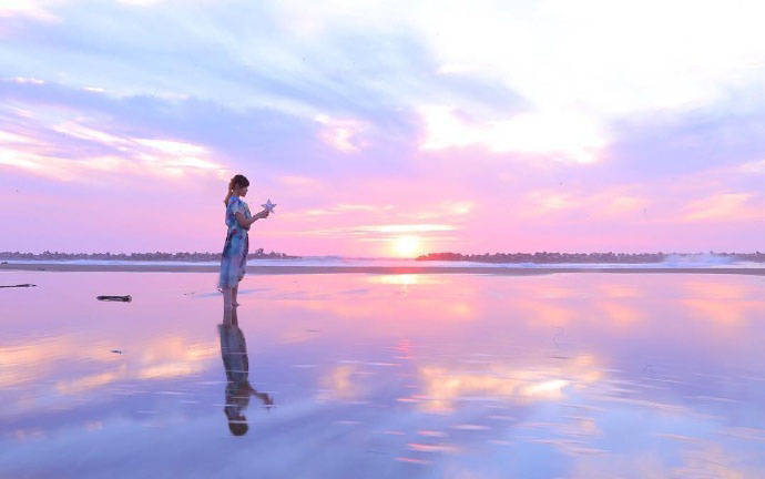 千叶县江川海岸,日本的天空之镜,美得像动漫场