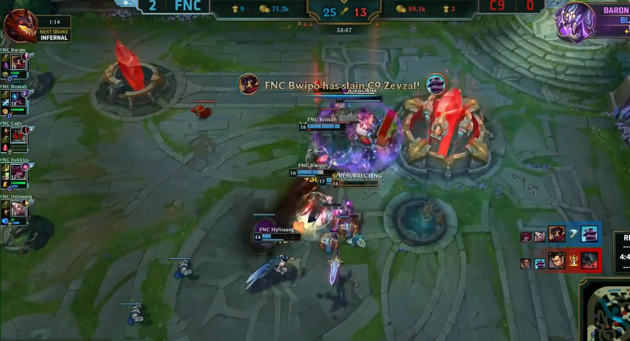 Caps剑魔再次起飞,FNC三比零横扫C9,与IG会