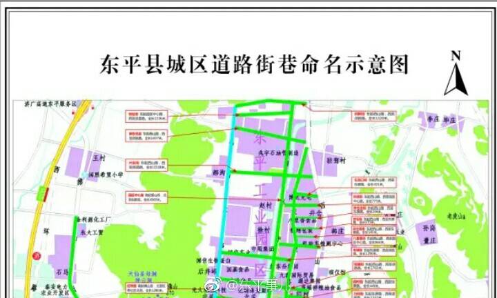 关于东平县城区新建道路拟命名方案的公示