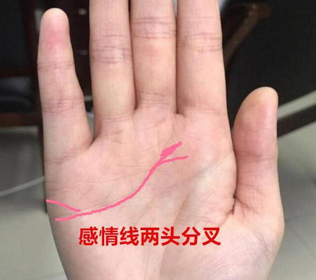 生命线末端分叉,婚姻不顺,晚年无福,看看你有吗