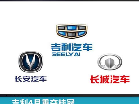 吉利4月重夺桂冠，自主“三国杀”座次再生变
