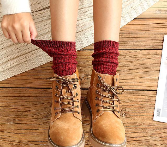 冬天穿九分裤别冻着脚踝, 搭配一双堆堆袜看着