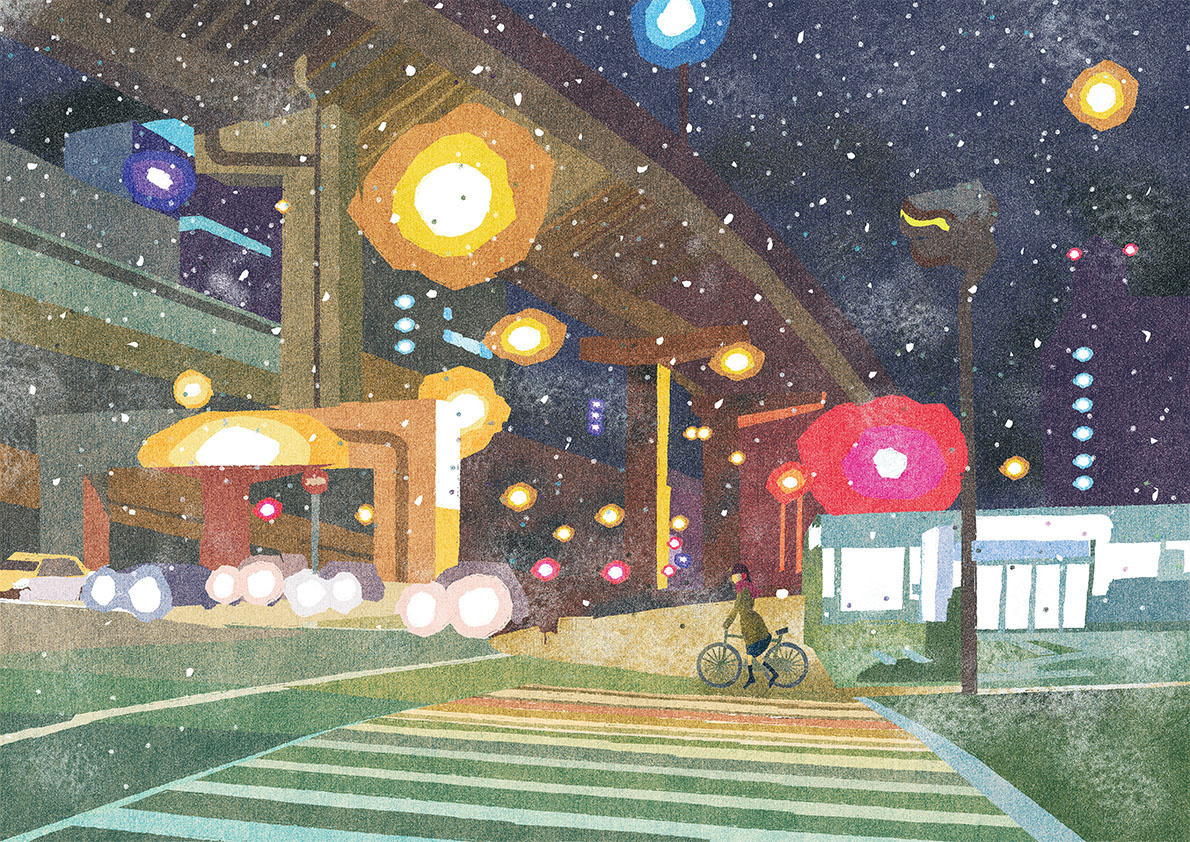 日本插画艺术家 masashi shimakawa 的块面世界