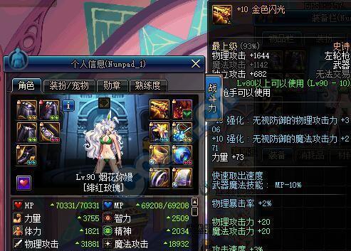 DNF完全体剑宗·剑魂·女漫游当前版本90SS