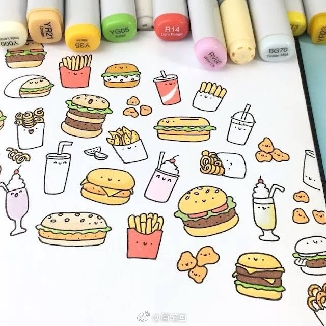 意大利食物简笔画