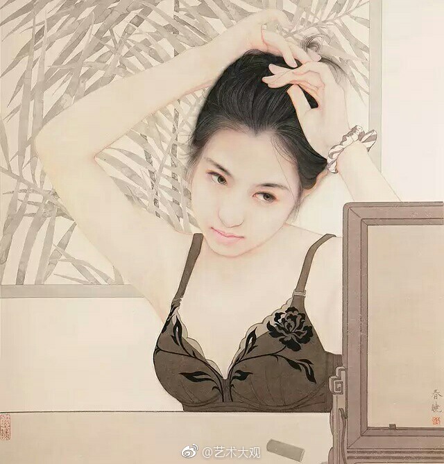 范春晓现代人物工笔画 | 范春晓,1980年生于安徽省阜阳市