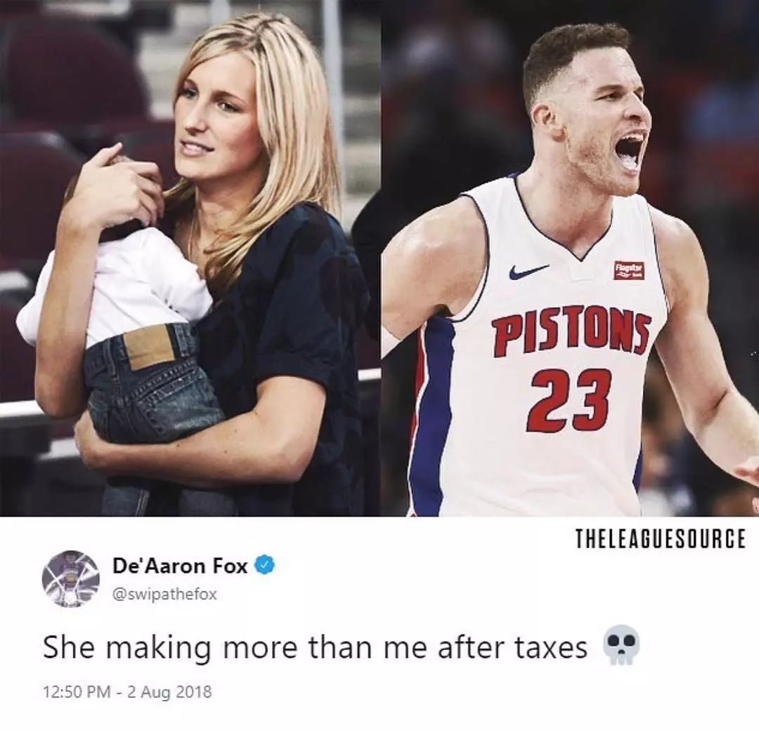 因悔婚,格里芬每月需向前女友支付的赡养费比nba老将合同还多