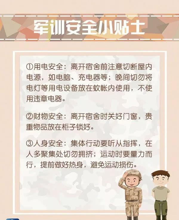 开学在即,送你一份新生军训小贴士!