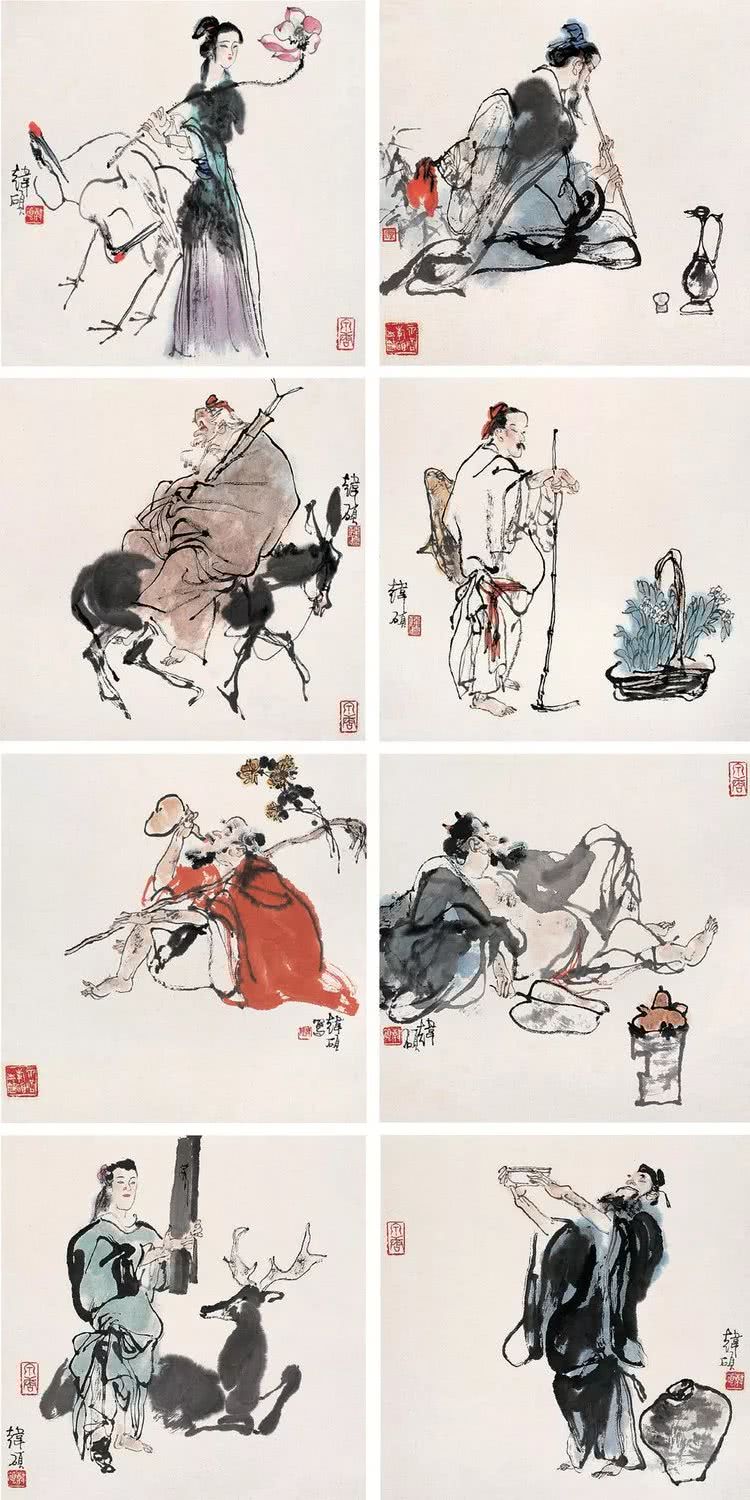 国画名家韩硕人物画作品