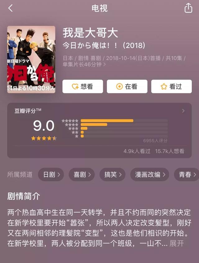 我是大哥大:岛国九分漫改剧,还有男神小栗旬客
