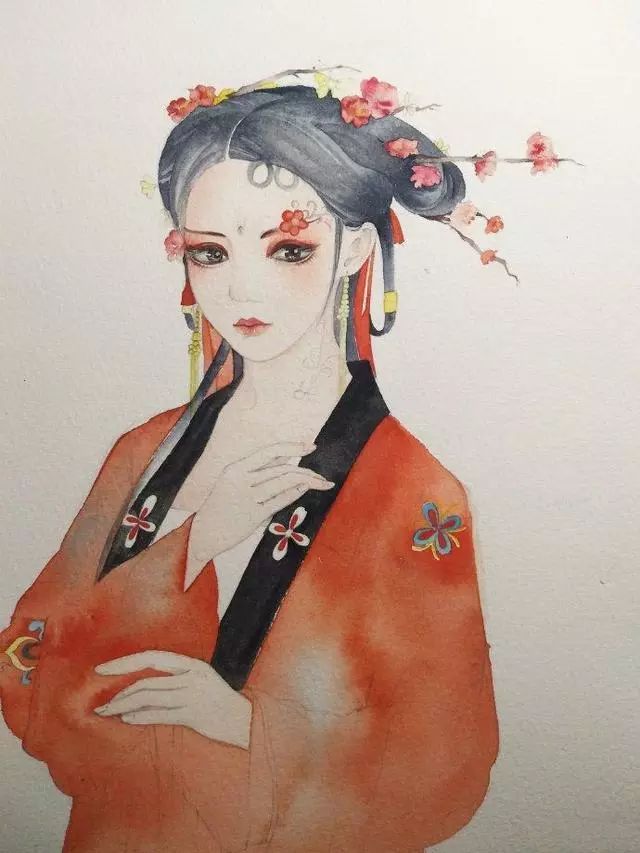 你们要的古风人物水彩画教程,接好了!