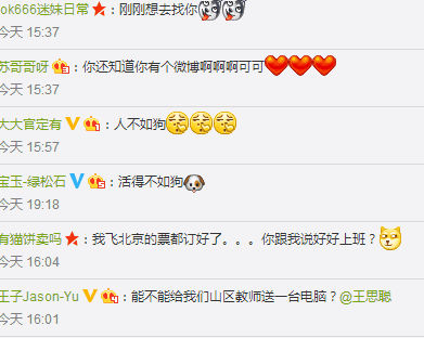 王思聪公开辟谣狗丢失消息, 还奉劝网友不要做白日梦了