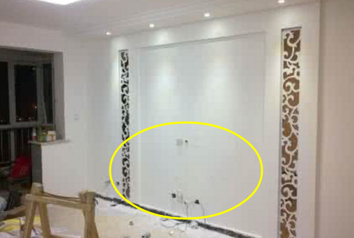 电视墙万万要埋一根PVC管,电线也能隐藏起来