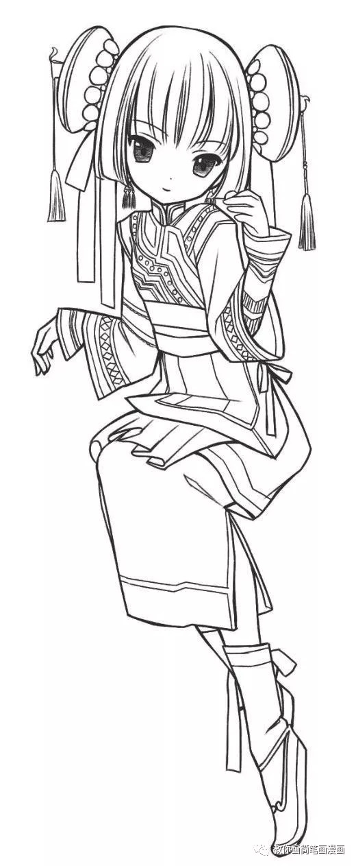 【基础手绘教程】古风漫画人物手绘教学,新手