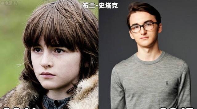 权利的游戏那些人对比照,史塔克家族小家伙都长大了