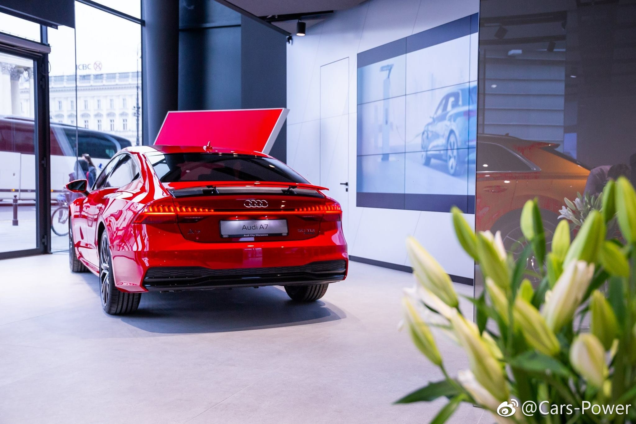 奥迪新A7,红色真骚。