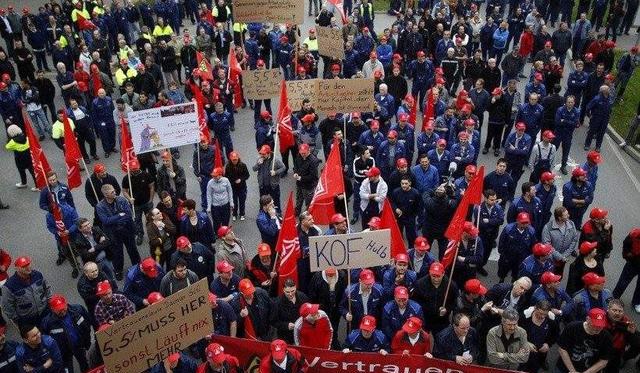 德国车企集体罢工 大众率先为12万员工涨薪
