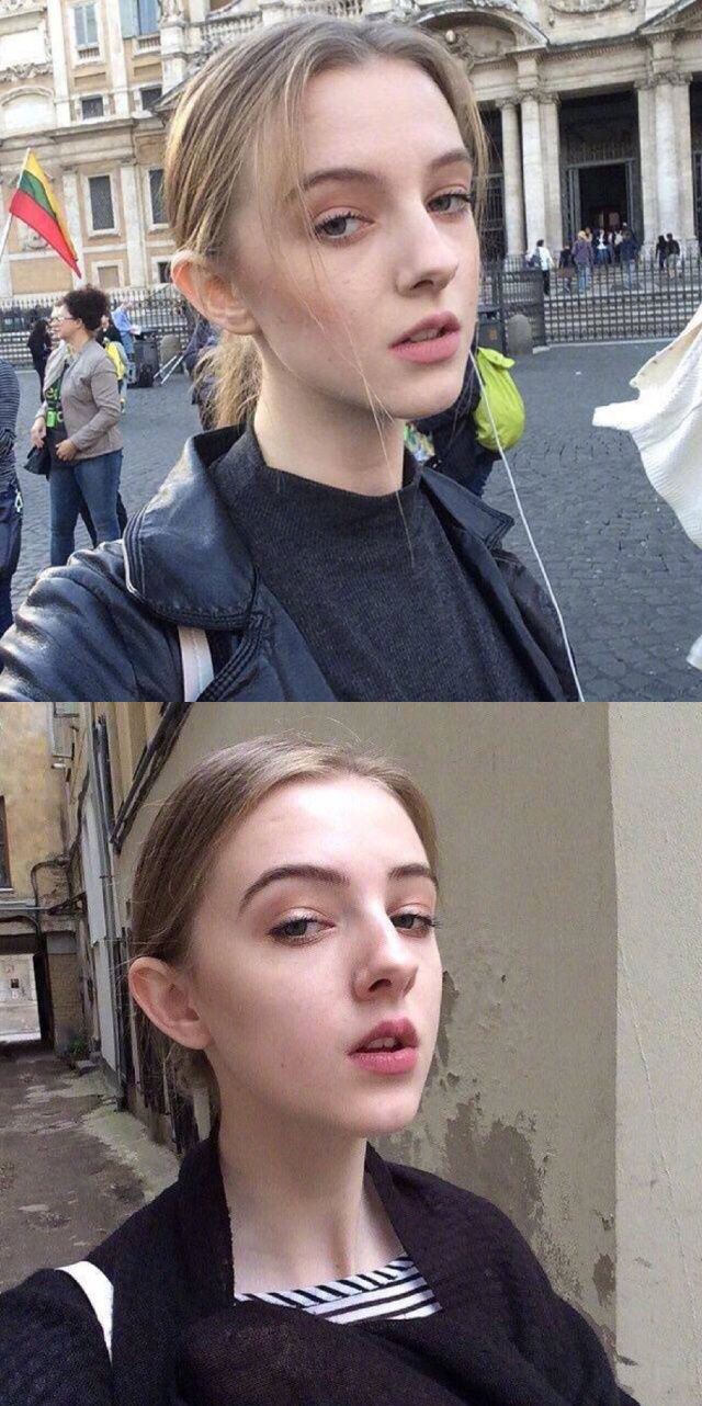 立陶宛美女模特Ringaile Demsyte，五官可以说是很精致了