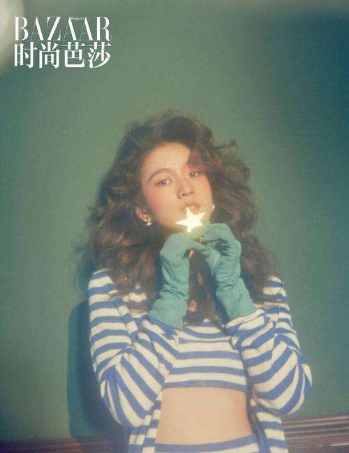 张雪迎登时尚芭莎,演绎复古仙女范,网友:越大越