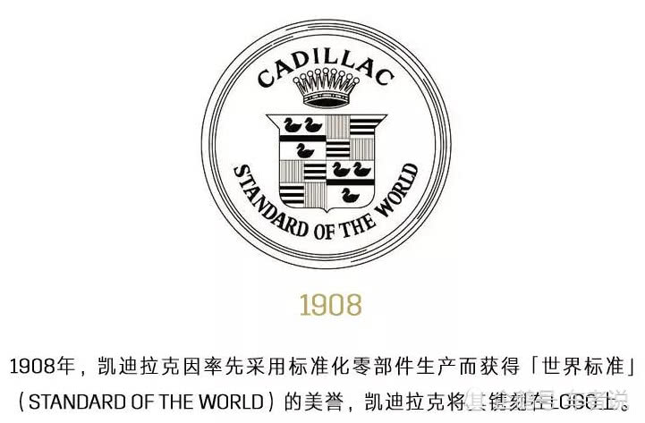 凯迪拉克的车标进化史,这些皇冠盾牌车标你大