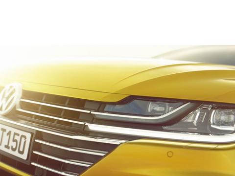 大众汽车发布了一款四门紧固件的草图，于3月在日内瓦车展上推出