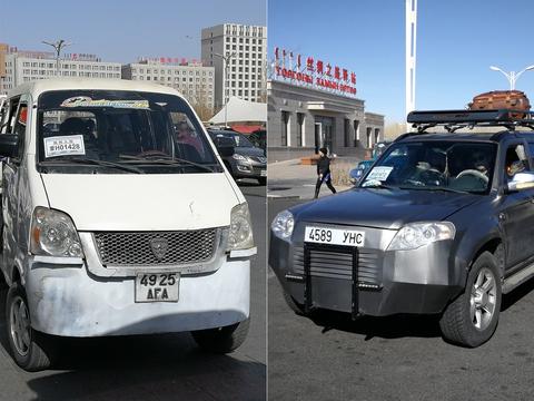 实拍蒙古司机改装后中国车 颜值“爆表”丑到哭 越野车像“坦克”