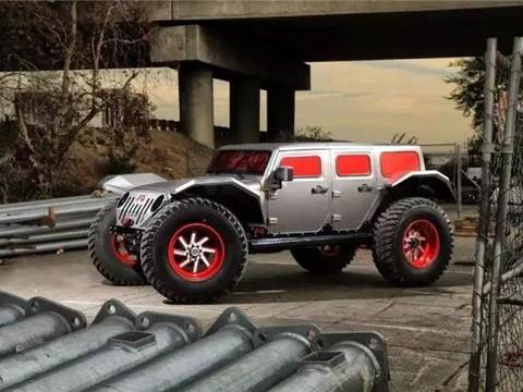 最硬派的牧马人，安装四个拖拉机轮胎，造型太美不敢看！