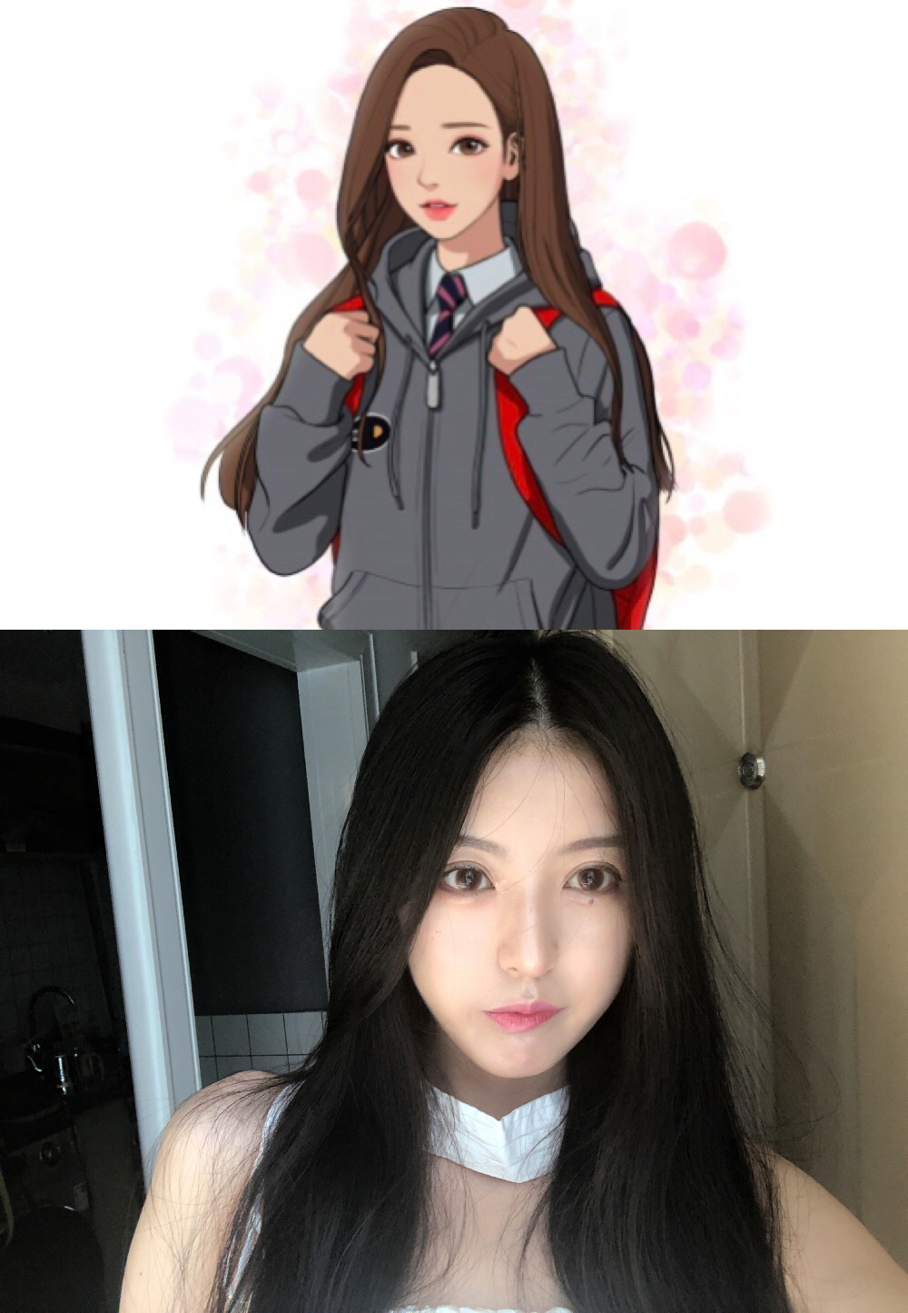 最近看了漫画《女神降临》，里面女主角的妆容很好看|女神降临|化妆|漫画_ 