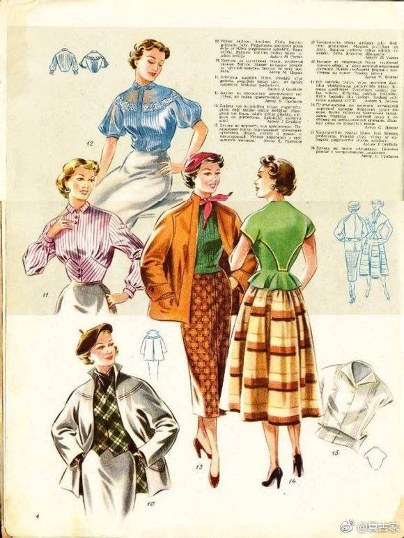1920年代的的女性服饰杂志内页_新浪看点