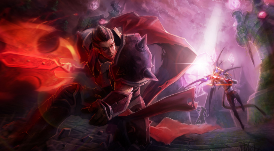 LOL英雄联盟:1级的诺手和1级的锐雯互拼，谁能拿到1血?