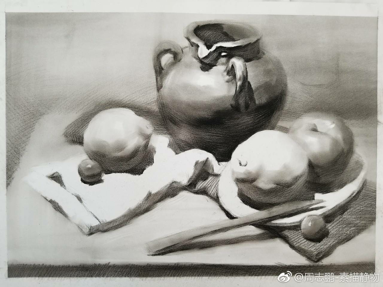 素描静物步骤图,喜欢的朋友就分享转载哦 作者:_新浪看点