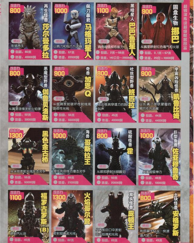 梦比优斯奥特曼怪兽大图鉴