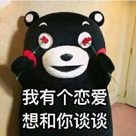 熊本熊表情包:我有个恋爱想和你谈谈